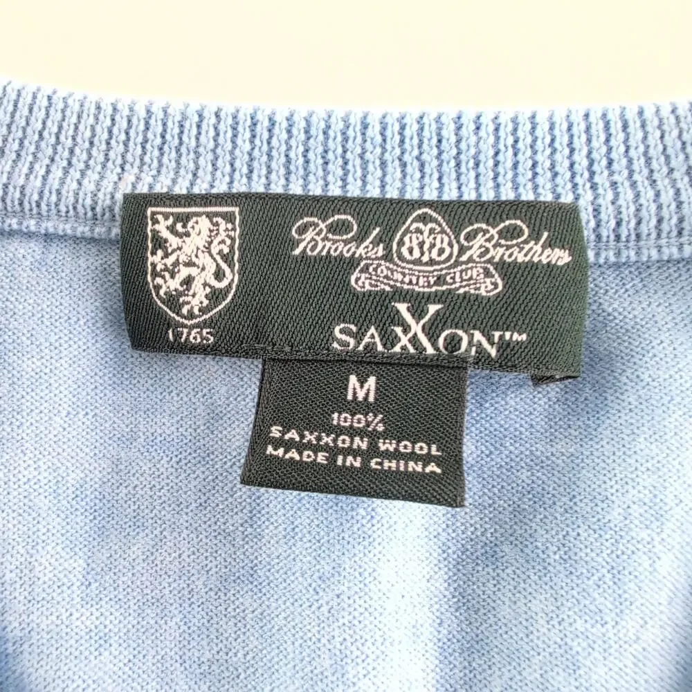 Brooks Brother's 100% Saxxon Wool Pullover Vest Preppy Academia Men's Medium